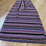 Lorena Rose sleeveless maxi dress Boho lined tie belt colorful women’s size S Blue Photo 9