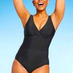 Aqua Green  - Black One Piece Swimsuit UPF 50 Size Small Photo 0
