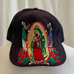 Women's Magic by Bee One Size Black Embroidered Virgin Mary Hat Photo 0