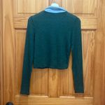 Urban Outfitters  Out From Under Size Medium Green and Blue Collared Crop Top Photo 6