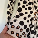 Issa London split Black and Brown Polka Dot Long Sleeve Dress Size 4 Photo 3