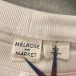 Melrose and Market  White Ribbed Puff Sleeve Twist Front Stretch Crop Top Size S Photo 10