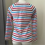 Spanx  Swim Shirt Ocean Stripe Hibiscus Long Sleeve Top Women’s Size M Photo 7