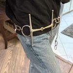 The coolest metal link belt that fits everyone equestrian style edgy modern Silver Photo 0