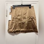 Wilfred NWT Tavern Satin Mini Skirt Aritxia size 10 in Golden Camel Photo 2