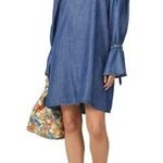 B Collection By Bobeau Women's Auden Blue Chambray Tie Cuff Mini Dress Size S Photo 0