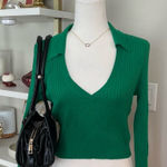 Divided NWT H&M Emerald Ribbed Knit Top Size XL Photo 0
