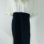 Pride & Joy Vintage White Sheer and Black Straight Dress Size 14 Photo 0