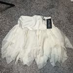 Current Mood  Cream Layered Mini Skirt Photo 1