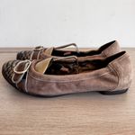 AGL Attilio Giusti Leombruni Monika Ballet Flats Size 38 Brown Suede Cap Toe Photo 4