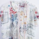 Johnny Was  Merida Mesh Slip Blouse Sheer Photo 2