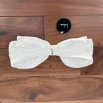 Lulus White Bow Bandeau Bikini Top Strapless Swimwear Size S Photo 5