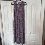 Talbots Red And Blue Paisley Midi Dress Size P Photo 1