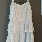 Miami  Light Blue Floral Tiered Dress Photo 0
