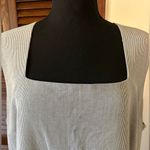 Ann Taylor Factory Square Neck Pinstripe Sleeveless Dress Size 16 Gray Photo 1