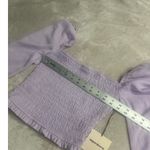 superdown Tanya Smocked Top Women's XS Lilac Long Puff Sleeve Square Neck NWT Photo 7