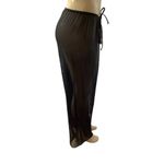 Zuliana Black Mesh Sheer Adjustable Waist Tie Pants, Made in USA. New With Tags. Size XL Photo 2