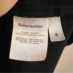 Reformation  Black Long Sleeve Midi Dress Size 6 viscose smashed back Photo 5