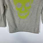 360 Cashmere Skull Cashmere Sweater Womens XS Black 360 Crew Neck Pullover Long Sleeve Beige Photo 7