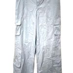 BP Cargo Pants Twill Fabric Wide Leg Multiple Pockets Light Blue W Medium NWOT Photo 1