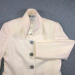 Carlisle Wool Blazer Jacket Women 10 Single Breasted Button Front Neutral Cream Photo 3