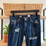 AG Adriano Goldschmied AG "The Stilt" Mid-Rise Dark Wash Distressed Cigarette Leg Jeans, 27 Photo 1