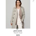 Jenni Kayne  Women's Belted Cotton Blend Trench Coat Light Tan Size Medium NWT Photo 1