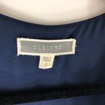 Pleione Womens Navy Blue 3/4 Sleeve Popover Blouse Top V Neck S Photo 2