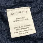 Duffy Cardigan & Tank Womens XS Open Front Blue Linen Shell Sweater Lightweight Photo 2