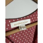 Monteau  Los Angeles Shirt Women's Medium Pink Polka Dot Cap Sleeves Blouse Top Photo 1