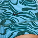 Nike Women's High Rise Swim Bottom Swirl- Aquarius Blue Size XL Blue Green New Photo 2