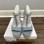 Jessica Simpson Blue Denim Ameeka Platform Sandal High Heel Shoe Size 10 Photo 6