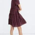 Madewell Short Sleeve Tiered Gingham Check Mini Dress XXS Photo 2