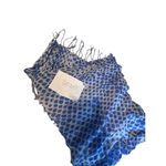 Blue Polka Dot Fringed Scarf Photo 4