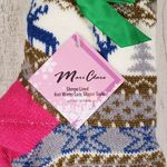 NWT Mari Clare Sherpa Lined Knit Winter Reindeer Design No Photo 3