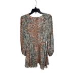 MISA Los Angeles  Floral Barroco Print V Neck Long Sleeve Belted Mini Dress XS Photo 3