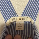 Miami Blue and White Striped Top Photo 1