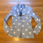 NWT blue and white Star pattern print women’s cotton blazer size L Size L Photo 11