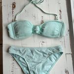 Xhilaration mint / light blue bandeau bikini set Photo 1