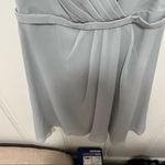 David's Bridal David’s Bridal Mystic Solver Grey Lace V Neck Wedding Guest Bridesmaid Dress 4 Photo 3