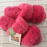 Pink Plush Slippers, Size 8 Photo 0