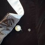 Nah Nah by Jonathan Tait Velvet Structured Tuxedo Style Jacket Faux Pearl Button White Size M Photo 10