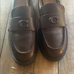 Coach  women Dark Brown Leather Loafers Photo 6