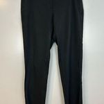Theory  Coated Black Trouser Dress Pants w/ Zipper Ankles Size 10 Photo 0