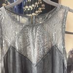 POL Gray Lace Women's Top Photo 1