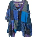 Sacred Threads Sacraed Threads Womens One Size Patchwork Button-through Smock asymmetrical Top Photo 1