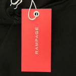 Rampage  Cropped Black V-Neck Varsity Sweatshirt Size Large NWT Photo 6