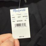 Madewell Twist-Front Seamed Top in Poplin black Size 12 Photo 7