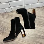 AllSaints Black Suede Roka Block Heel Ankle Boots Women's Size EU37 US 7 Photo 4