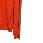 Talbots Sweater XL Orange Ribbed Zipper Off The Shoulder Pullover Wool Blend Photo 4